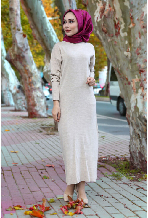 15507  TRİKO TESETTÜR ELBİSE