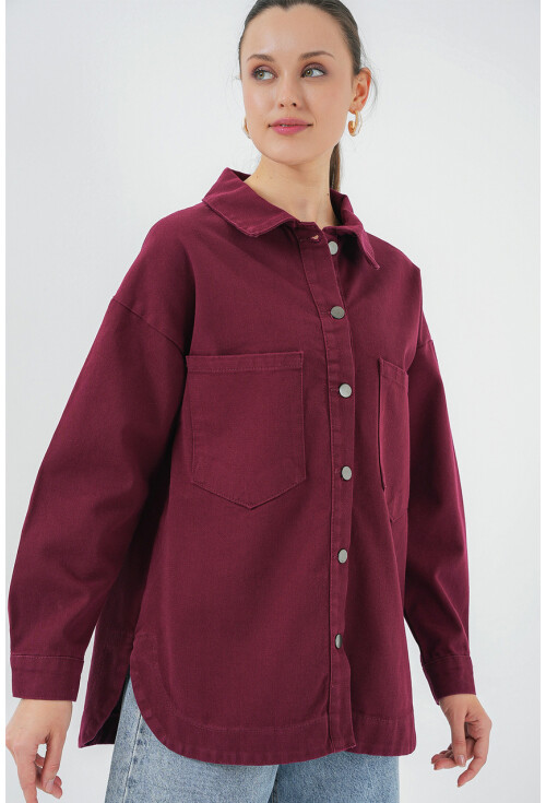 20192 Oversize Gabardin Gömlek Ceket
