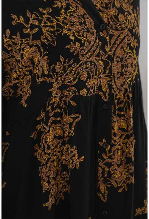 2423 Otantik Desenli Elbise