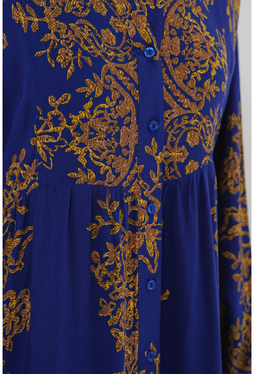 2423 Otantik Desenli Elbise