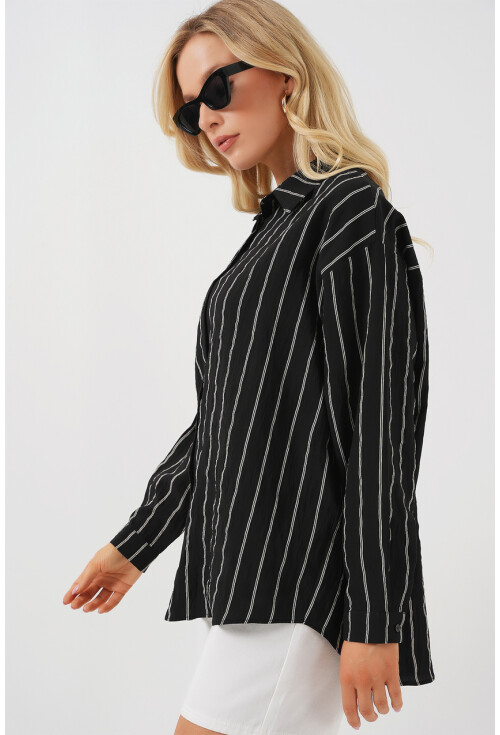 3900 Oversized Long Basic Shirt