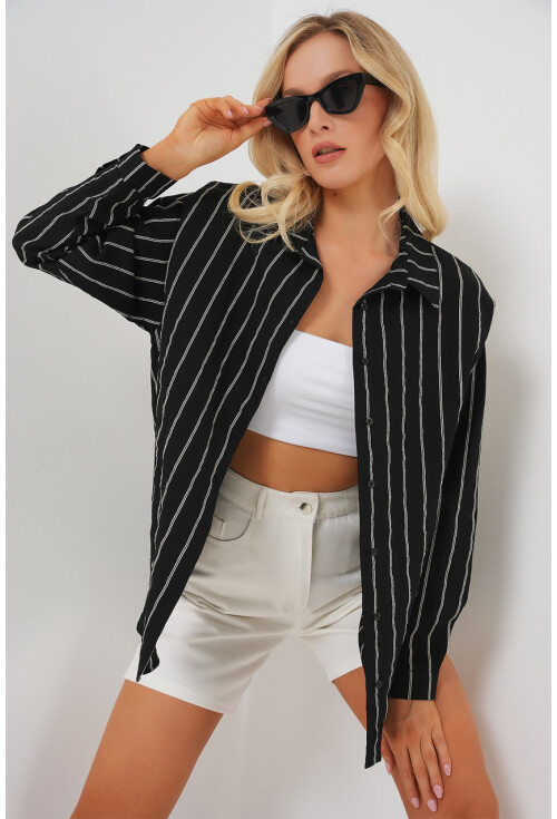 3900 Oversized Long Basic Shirt