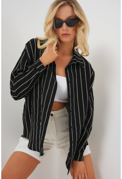 3900 Oversized Long Basic Shirt