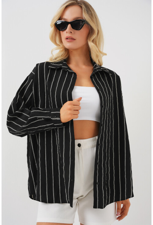 3900 Oversized Long Basic Shirt