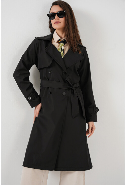 5918 Wrap Collar Trench Coat