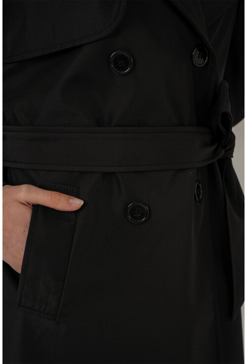 5918 Wrap Collar Trench Coat