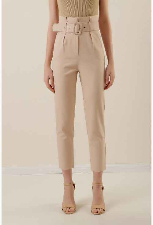 6464 Beli Kemerli Pantolon
