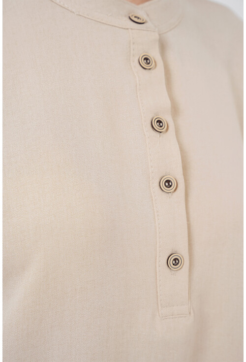 6678 Keten Tunik Pantolon İkili Takım