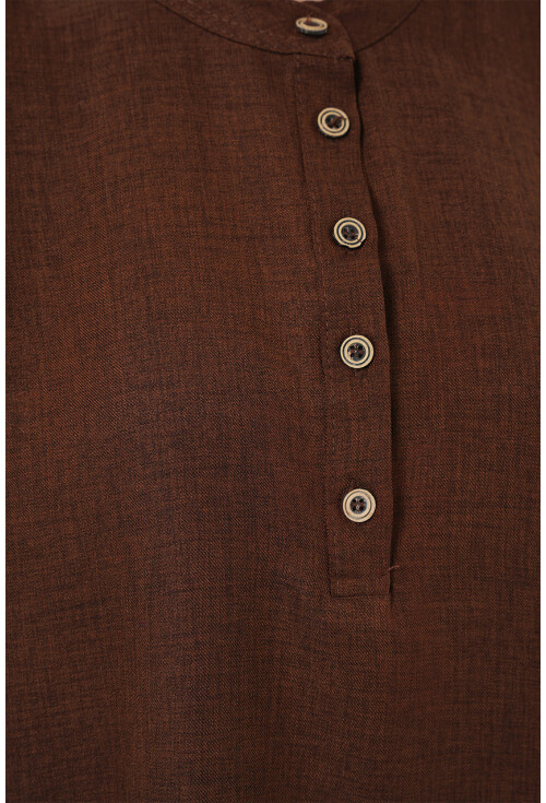 6678 Keten Tunik Pantolon İkili Takım