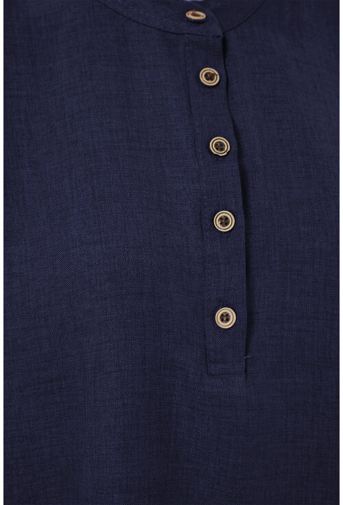 6678 Keten Tunik Pantolon İkili Takım