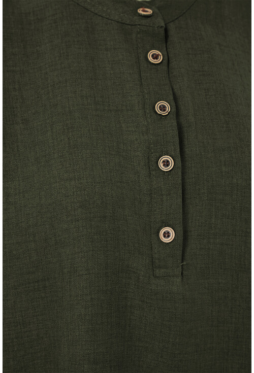 6678 Keten Tunik Pantolon İkili Takım