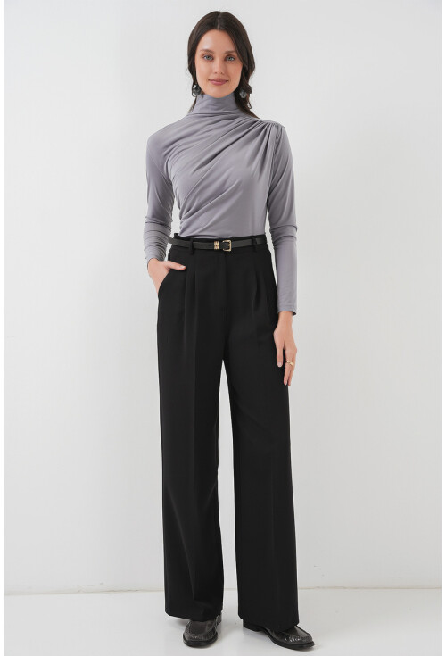 925 Büzgü Detaylı Sandy Bluz