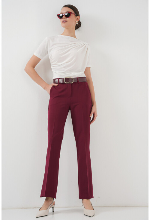 Büzgü Detaylı Kısa Kol Sandy Bluz 945