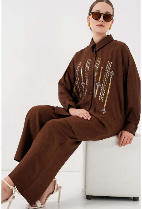 Desenli Tunik Pantolon İkili Takım 6720
