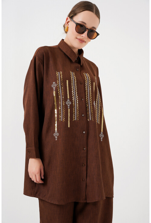 Desenli Tunik Pantolon İkili Takım 6720
