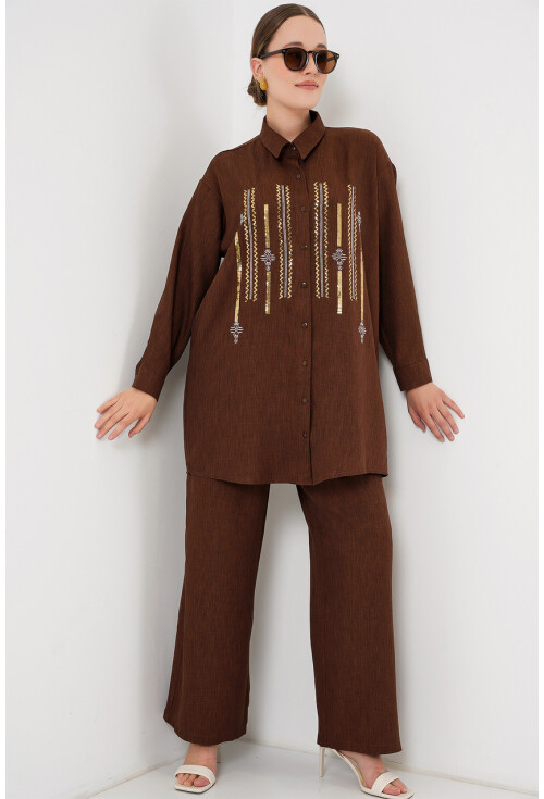 Desenli Tunik Pantolon İkili Takım 6720