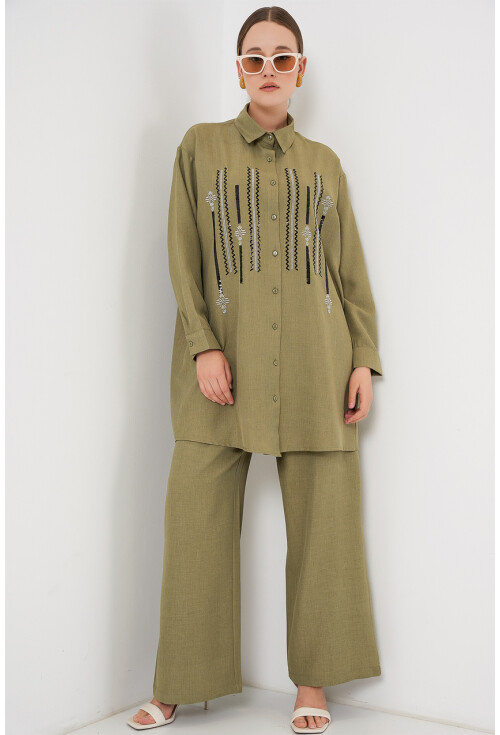 Desenli Tunik Pantolon İkili Takım 6720