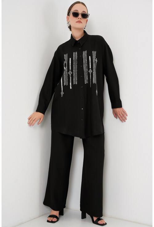 Desenli Tunik Pantolon İkili Takım 6720