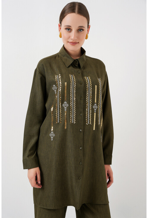 Desenli Tunik Pantolon İkili Takım 6720