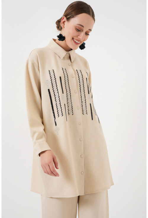 Desenli Tunik Pantolon İkili Takım 6720