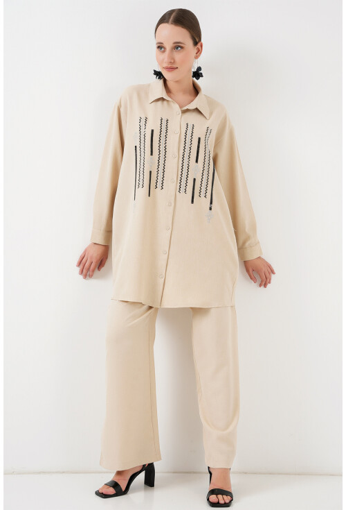 Desenli Tunik Pantolon İkili Takım 6720