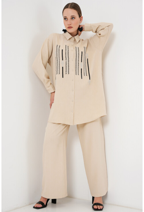 Desenli Tunik Pantolon İkili Takım 6720