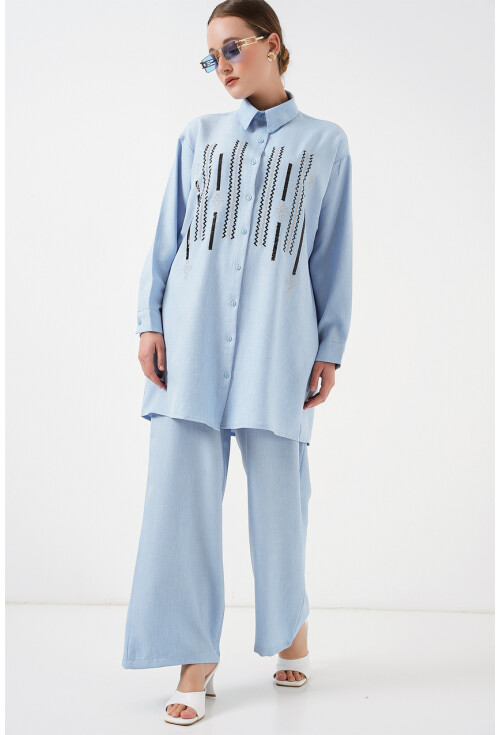 Desenli Tunik Pantolon İkili Takım 6720