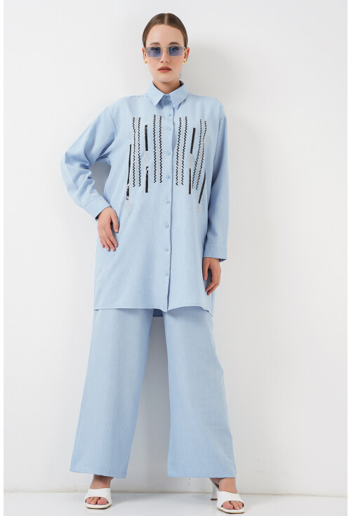 Desenli Tunik Pantolon İkili Takım 6720