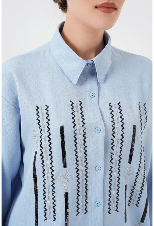 Desenli Tunik Pantolon İkili Takım 6720