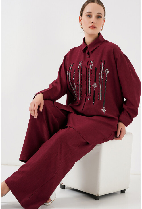 Desenli Tunik Pantolon İkili Takım 6720