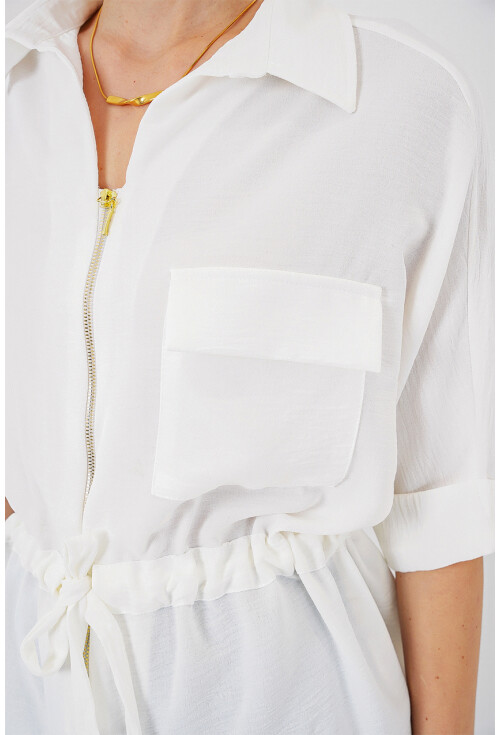 Fermuarlı Kadın Gömlek 0721