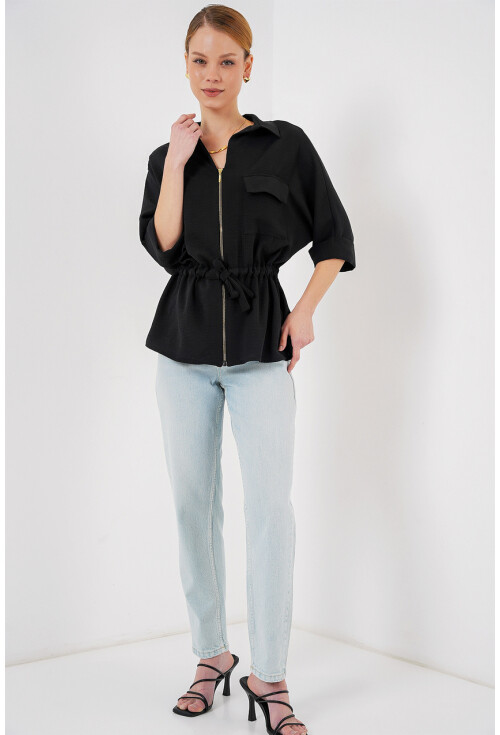 Fermuarlı Kadın Gömlek 0721