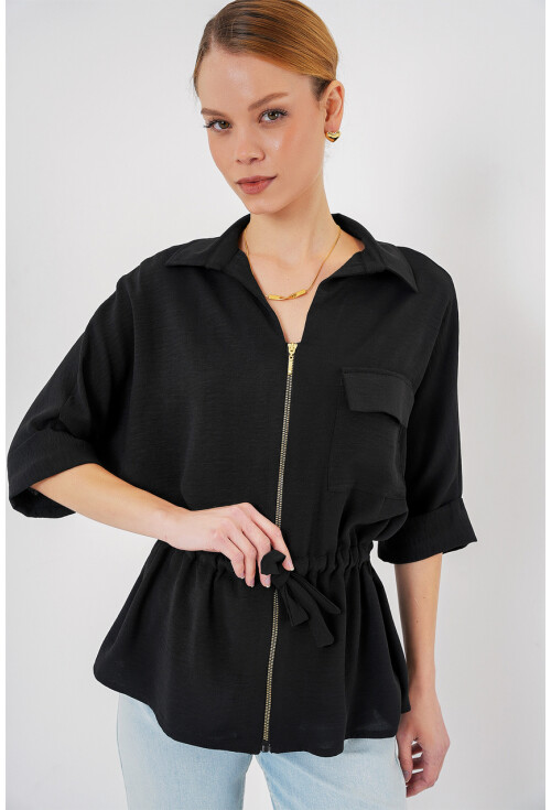 Fermuarlı Kadın Gömlek 0721