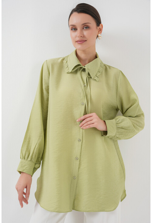 Fırfırlı Uzun Gömlek Tunik 5952