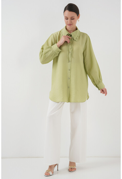 Fırfırlı Uzun Gömlek Tunik 5952