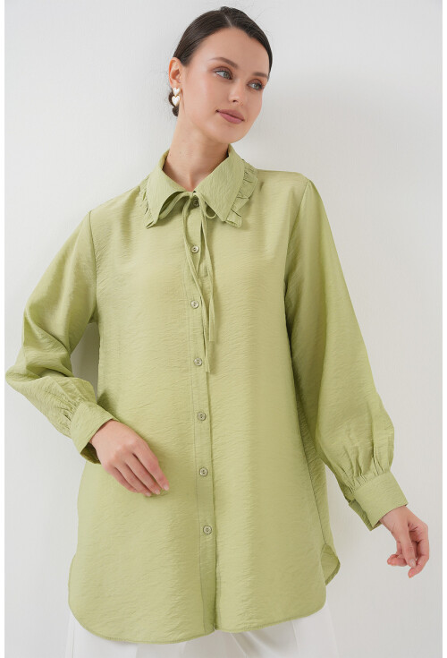 Fırfırlı Uzun Gömlek Tunik 5952