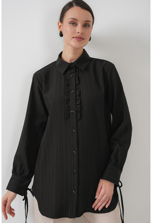 Fırfırlı Uzun Gömlek Tunik 5953