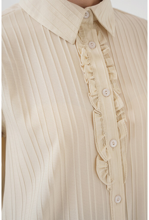 Fırfırlı Uzun Gömlek Tunik 5953