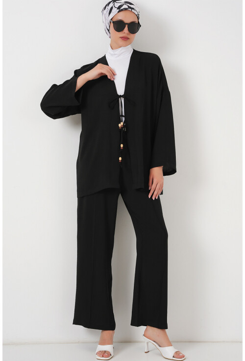 Kadın Ayrobin Kimono Pantolon İkili Takım 6739