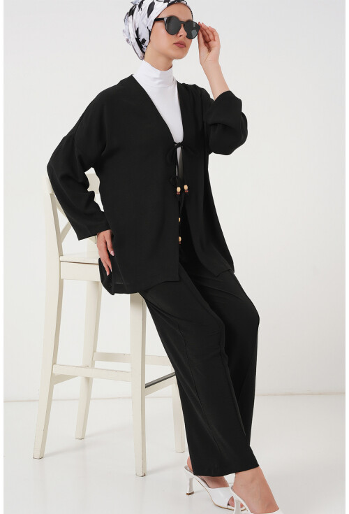 Kadın Ayrobin Kimono Pantolon İkili Takım 6739