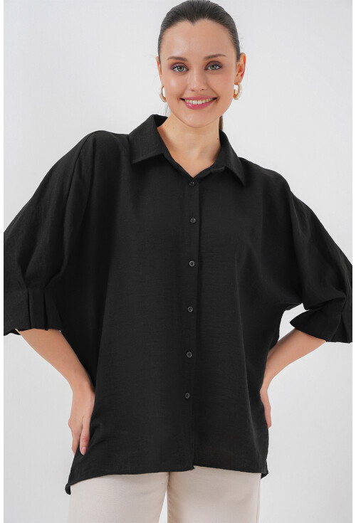 Kadın Bağlama Detaylı Ayrobin Gömlek 20290