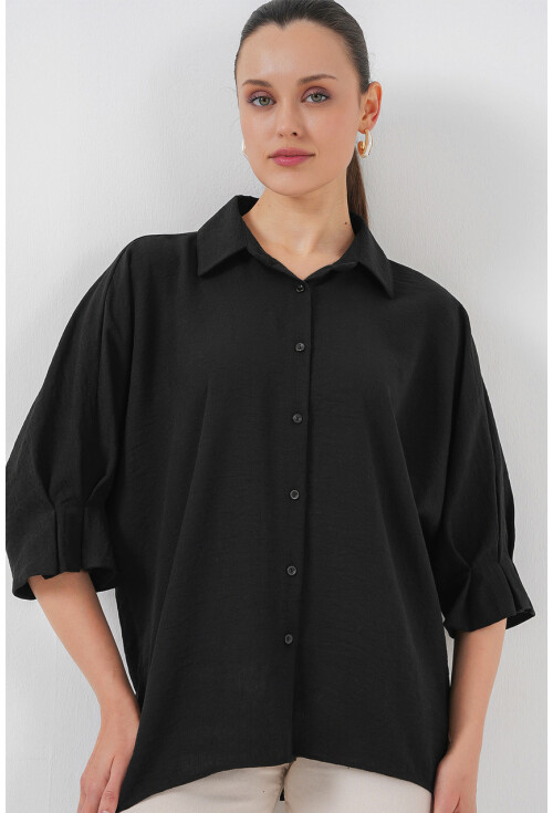 Kadın Bağlama Detaylı Ayrobin Gömlek 20290