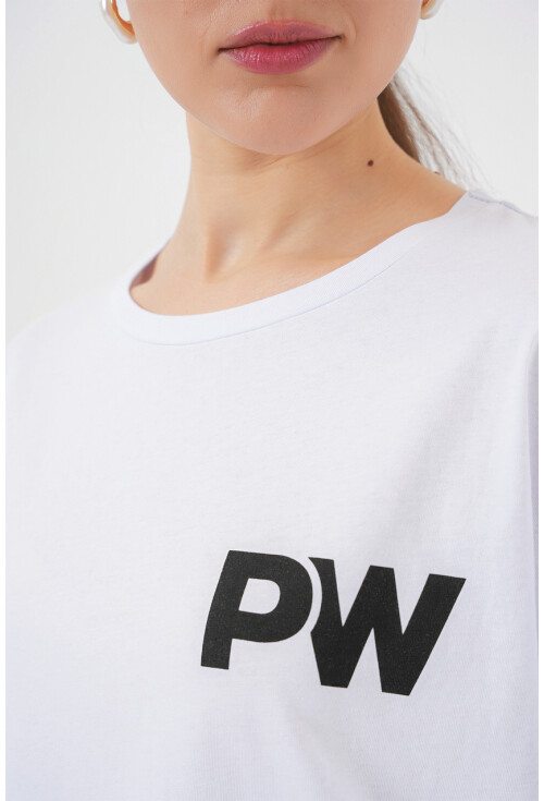 Kadın Baskılı Basic Tişört 4343