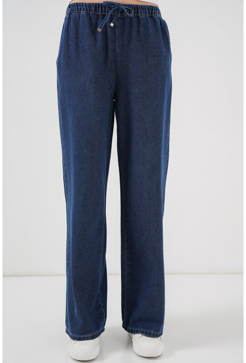 Kadın Geniş Paça Kot Pantolon 6706