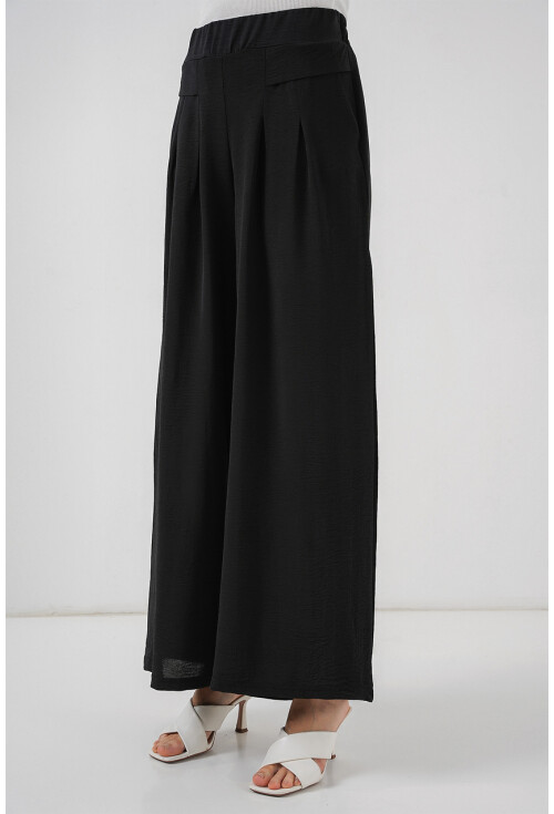 Kadın Geniş Paça Pileli Pantolon 6718