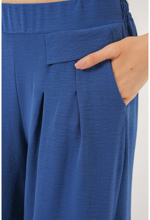 Kadın Geniş Paça Pileli Pantolon 6718