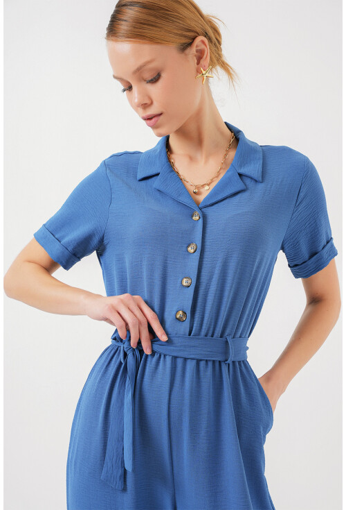 Kadın Kısa Kol Ayrobin Tulum 7030