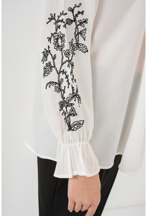 Kadın Nakışlı Örme Bluz 941