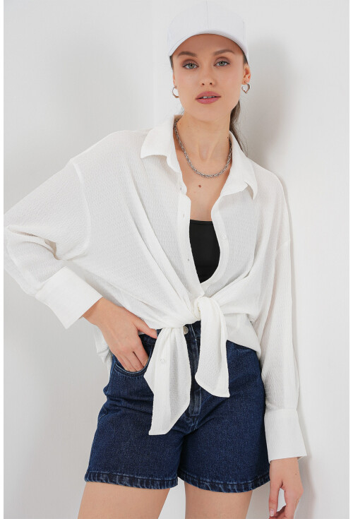 Kadın Örme Oversize Gömlek 20264