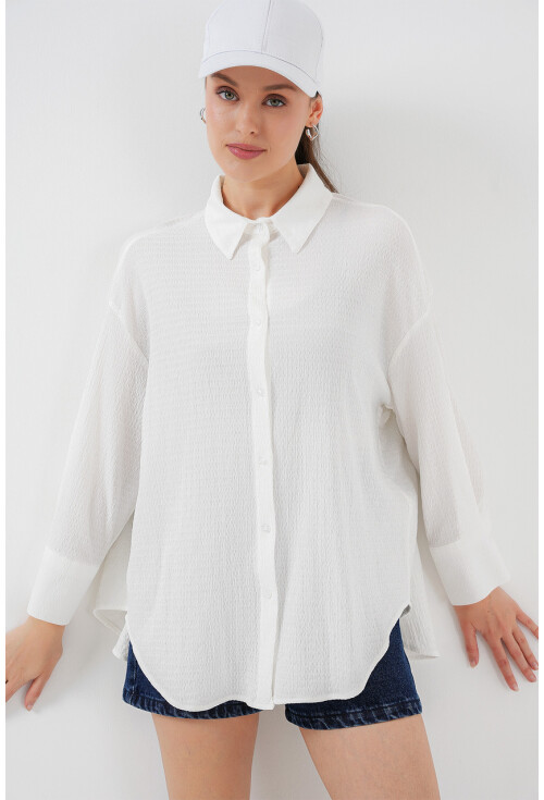 Kadın Örme Oversize Gömlek 20264